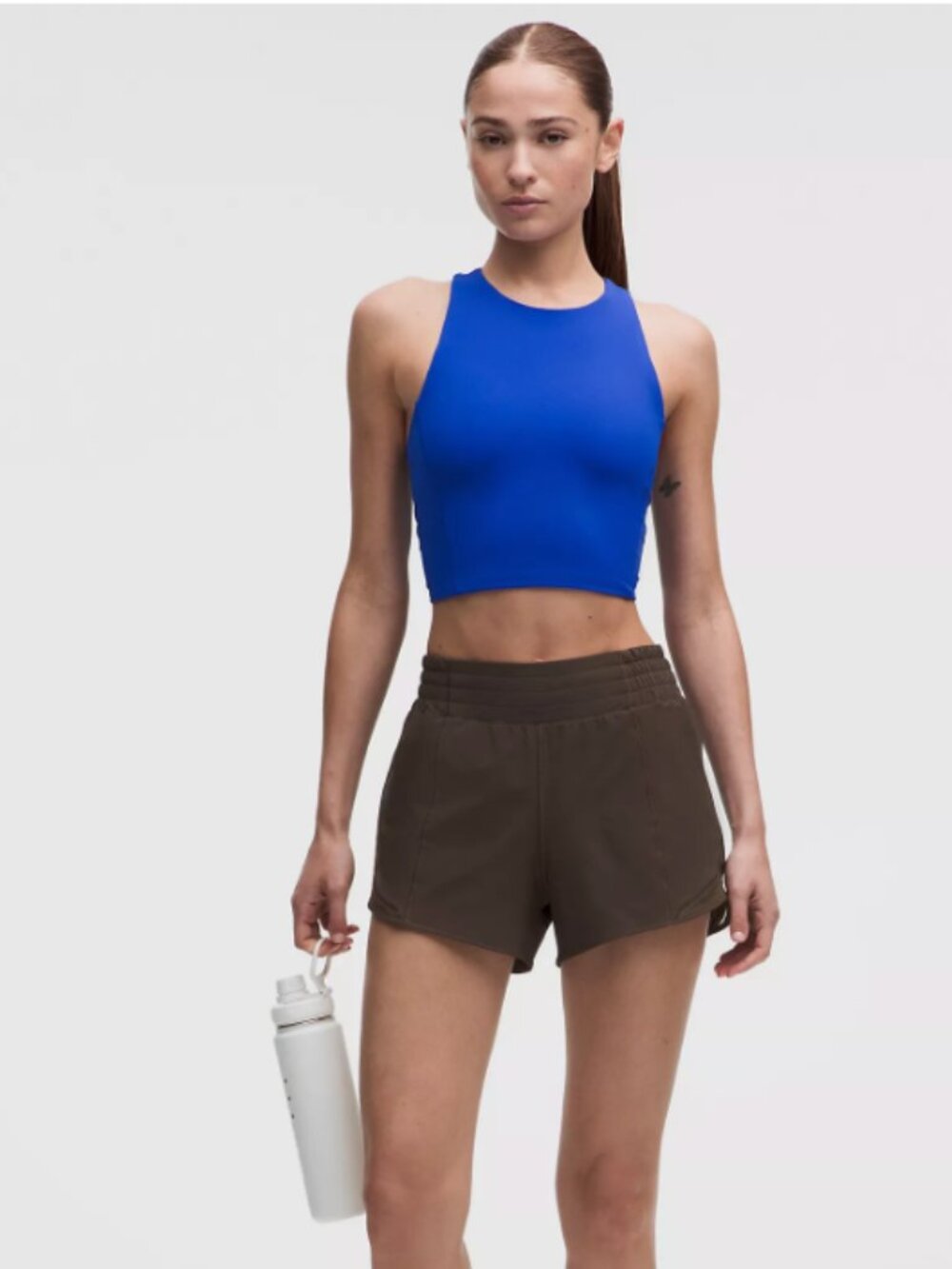 Lululemon Hotty Hot High Rise Lined Short 4" - Walnut Crunch / Brown, Size 12